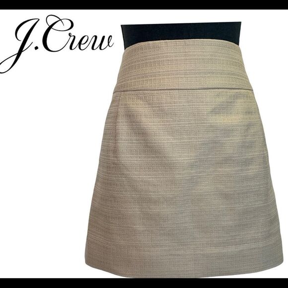 J.CREW tan brown mini skirt size 4 - Picture 1 of 9